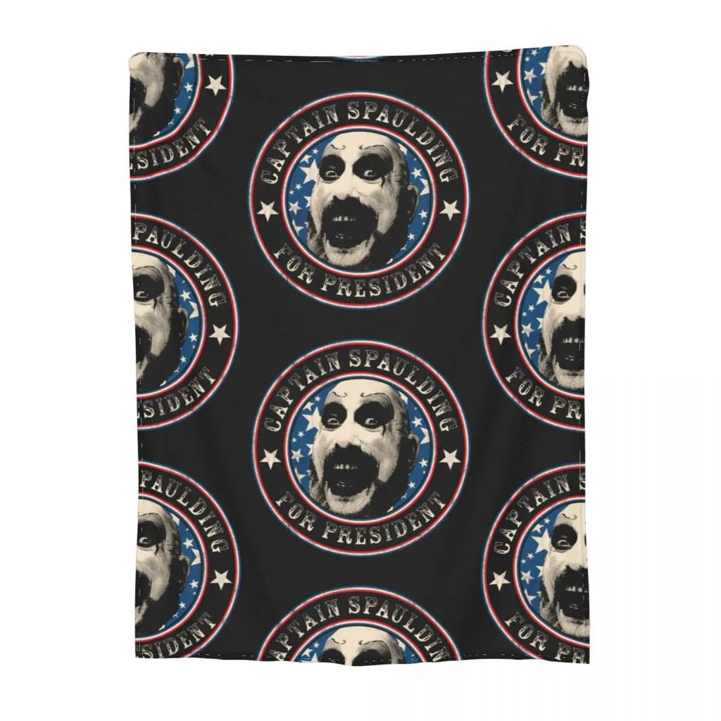 Одеяла Капитана Сполдинга Флисовые Rob Zombie Devils Reject Дом 1000 трупов Пледы для машины дивана дивана покрывала