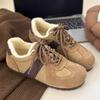 Женские меховые зимние легкие теплые сноубутсы на толстой подошве, нескользящие износостойкие повседневные кроссовки, хлопковые ботинки, обувь для тренировок