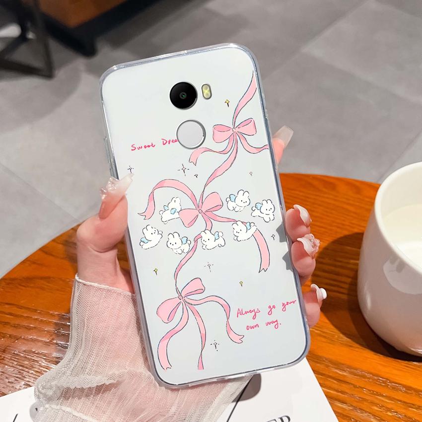 Чехол для Redmi 4 3 6 Pro 4A 4X 5A 5 Plus K90 Милый узор акулы и кошки Телефонные сумки Мягкий ультратонкий ТПУ силикон Противоскользящая оболочка для Redmi Прозрачная задняя крышка
