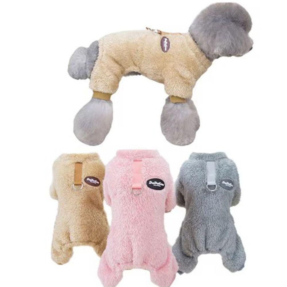 Coat Dog Jumpsuit Warm Winter Pet Costume Plush Puppy Pajamas Poodle