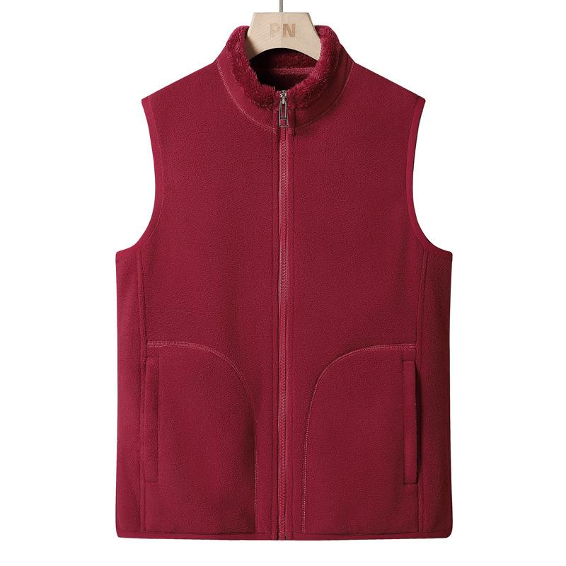 Vests Are The Same As Men and Women, Plus Velvet Warmth In Autumn and Winter, Inside and Outside, Inside Vest, Rocker and Velvet Sleeveless Jacket
