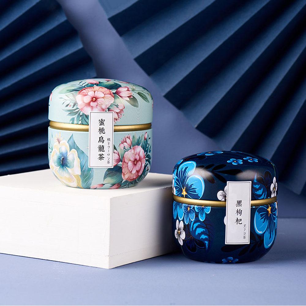 Portable Snacks Candy Round Small Storage Box Packaging Box Tea Cans Containers Tin Plate Canister
