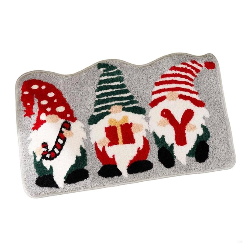 Christmas Plush Bath Rug Nonslip Holiday Decoration For Kitchen Entryway