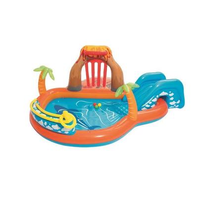 Водный игровой центр - BESTWAY - Лагуна - Горка, подушка и фонтанчик - 265x265x104 см