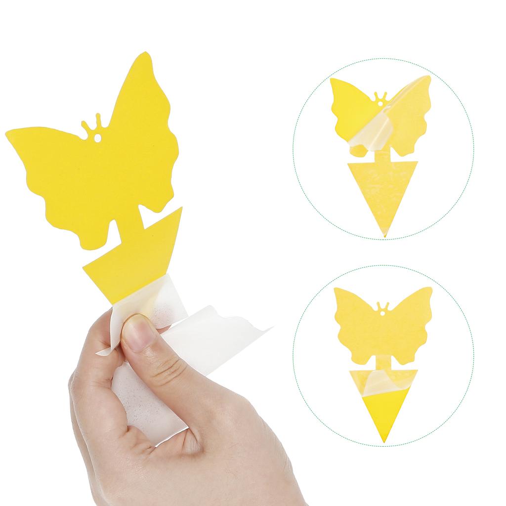 50 шт. липкая ловушка для насекомых двусторонняя липкая ловушка для летающих насекомых в помещении и на открытом воздухе комнатные растения летающая бумага