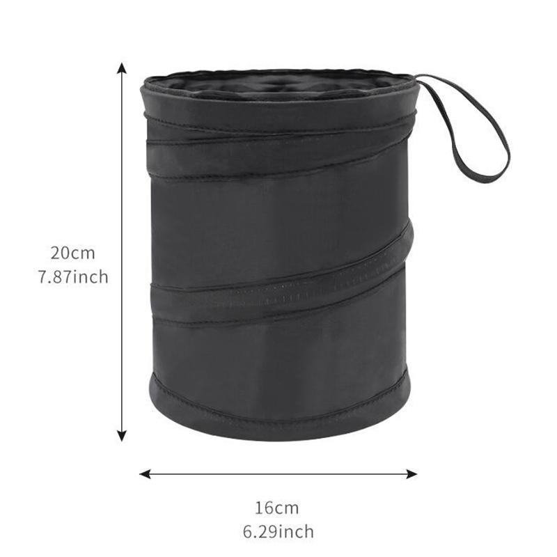 Складной черный автомобильный мусорный бак, мусорный мешок, мусорное ведро, маленький герметичный автомобильный мусорный мешок, мусорная корзина