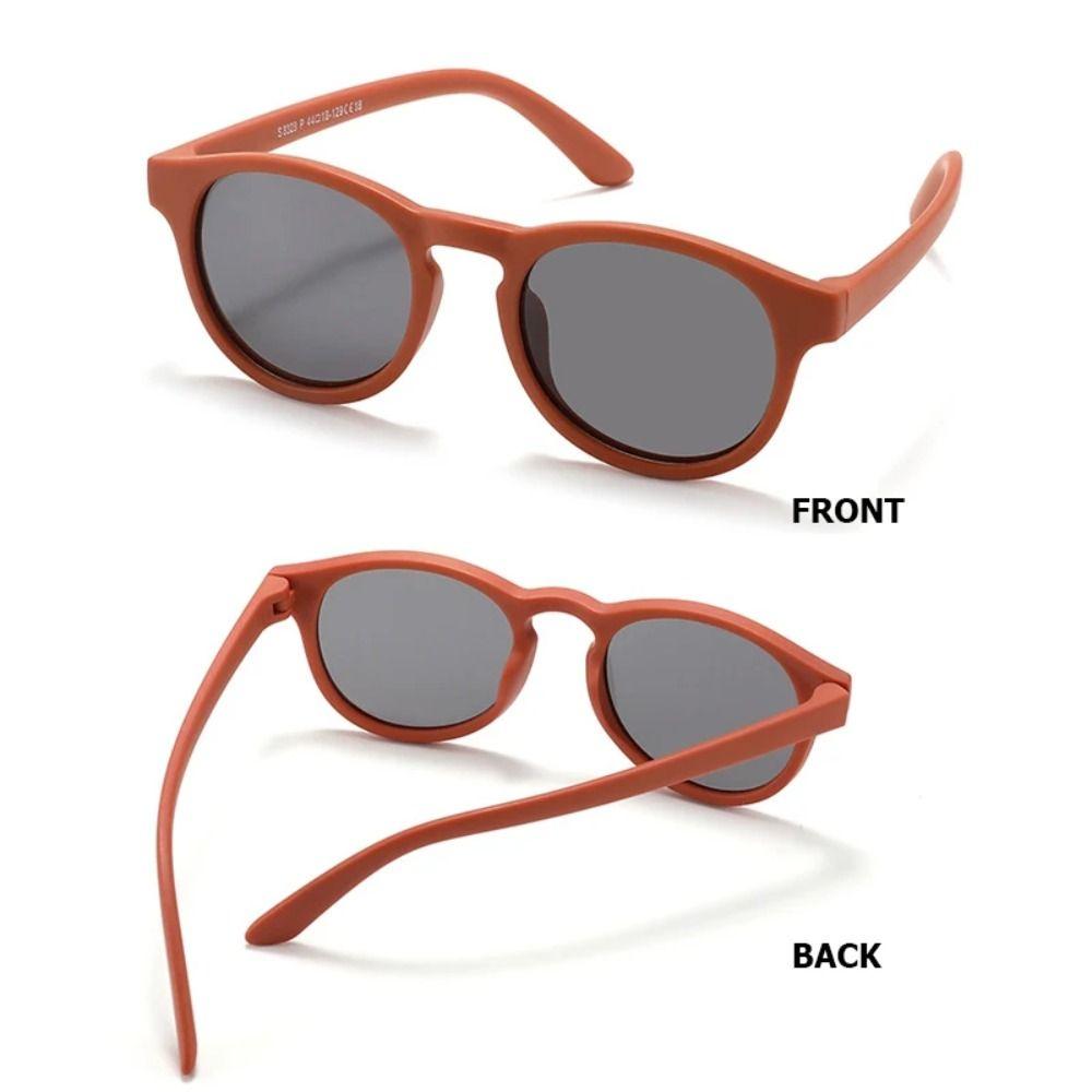 Round Frame Kid's Sunglasses Safety Goggles with Adjustable Strap Polarized Sunglasses Comfortable Unbreakable Baby Sunglasses
