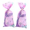 50Pcs Mermaid Party Candy Bags Biscuit Packing Bag Mermaid Birthday Gift Bag