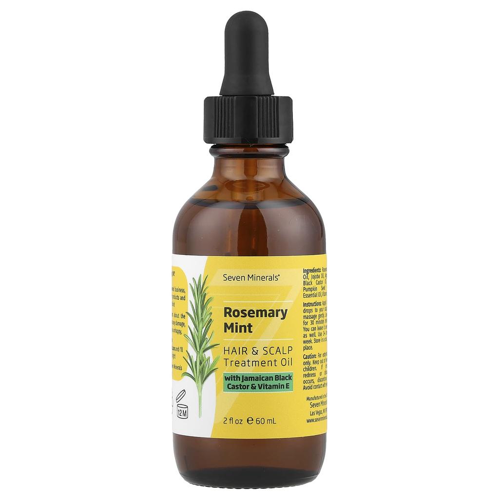 Rosemary Mint, Hair and Scalp Treatment Oil, Jamaican Black Castor and Vitamin E, 60 Ml (2 Fl Oz)