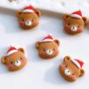5 шт. Мини-рождественская серия с плоской задней частью из смолы Кабошоны Скрапбукинг DIY Ювелирные изделия Ремесло Рождественские подарки Украшения Новый год 2024