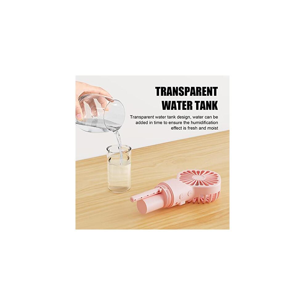 DALIAN Fan With Water Spray Misting Fan | Battery Operated Small Handheld Fan With Mist Spray,Outdoor Cooling Fan Spray Humidifier with 4 Speeds
