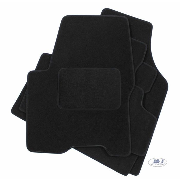 Tapis De Sol Noir Velours - J&J AUTOMOTIVE - Kia Sportage 2004-2010 - Sur Mesure - Antidérapant - Imperméable