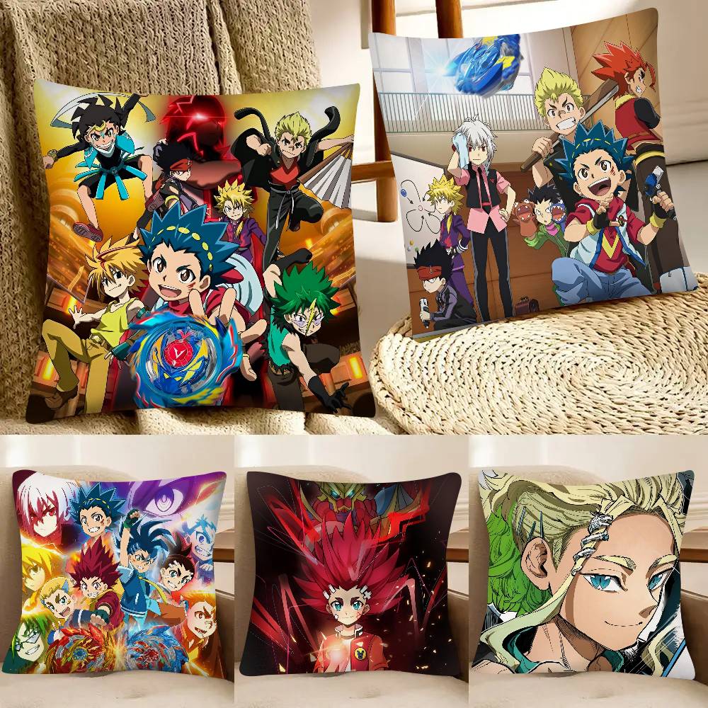 Anime B-Beyblade Burst Pillow Case Fashion Square Pillowcase Bedroom Sofa Room Ins Decoration Leisure