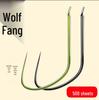 Конкурентоспособные Рыболовные Крючки Вольф Фанг: Тонкая титановый сплав с зазубринами, черная, идеально подходит для скользкой пасти карася.