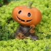 Fishing Pumpkin Statue,Pumpkin Figurines,Resin,Gothic Decor Sculpture Halloween Decoration for