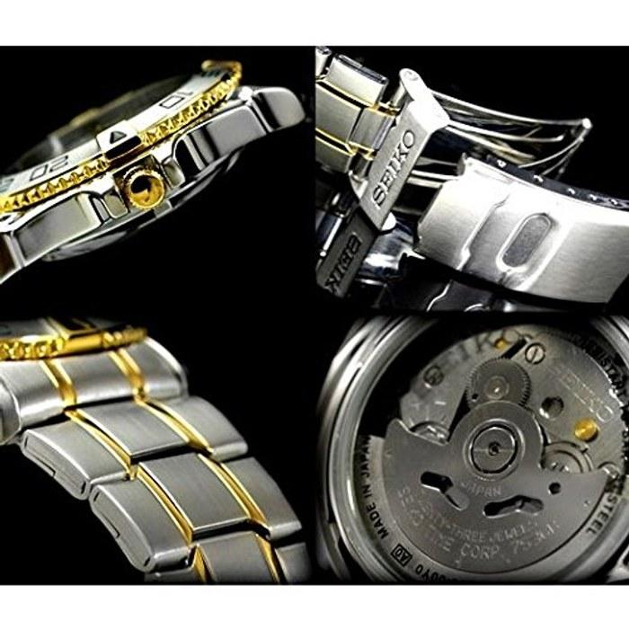SEIKO 5 SPORTS Automatic Watch SNZB24J1 (Gold, Stainless Silver)