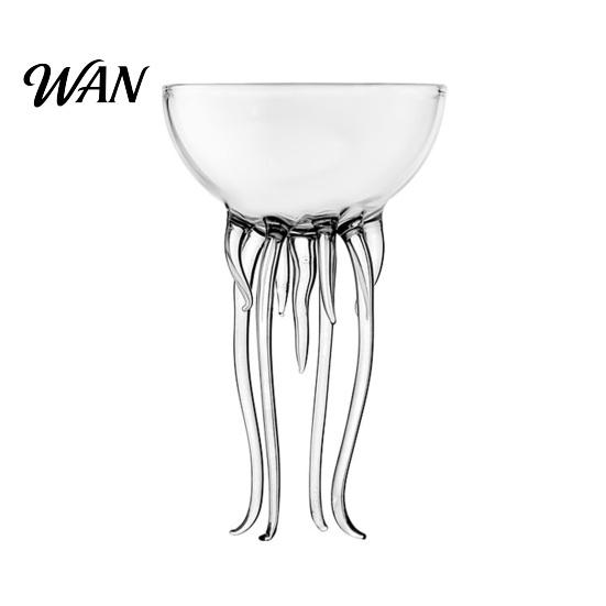 Multi-functional Glass Octopus Tentacle Wine Goblets, Jellyfish Shape Cocktail Glass, Artistic Stemware for Celebration Drinkware Wine, Cool