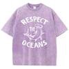 Respect The Coeans Printed Men'S Tshirt Lovely Loose Fitting T-Shirt Outdoor Retro T-Shirts Holiday Outdoor Short Sleeved
