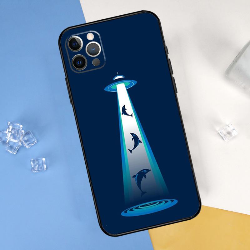 Чехол для телефона с дельфином на океанском фоне для iPhone 16 Pro Max 16e 12 13 Mini 11 14 15 Pro Max XR 15 16 Plus Защитный чехол