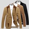 Casual Stand-up Collar Men Suit Jacket Coat Slim Young Men Suit