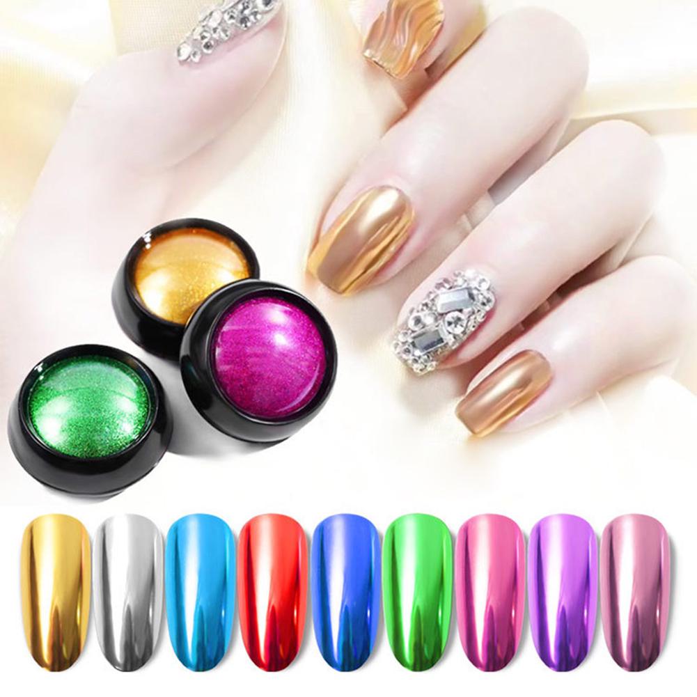 Beautyful Lady Pro 12 цветов блестящий металлический зеркальный порошок для ногтей пигмент маникюрный инструмент