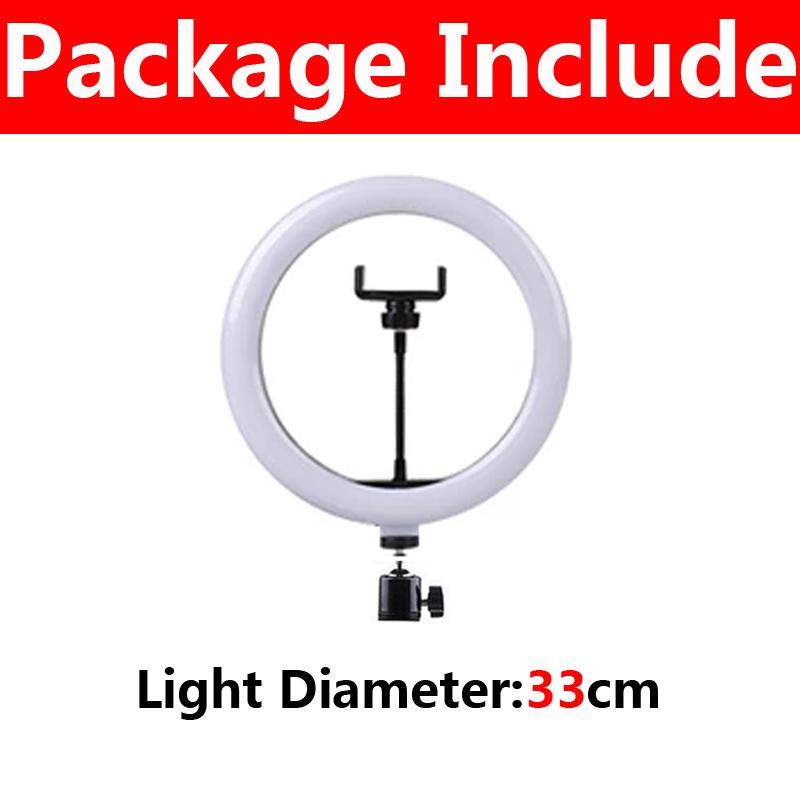 LED Ring Light Dimmable Selfie Ring Light USB Ring Lamp Photography Light With Phone Holder For Makeup Phone Video Live Lamps