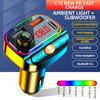 Автомобильный FM-передатчик Bluetooth 5.0 Handsfree Audio Mp3-плеер адаптер Dual USB Type-C Быстрая зарядка Цветные огни FM-модулятор