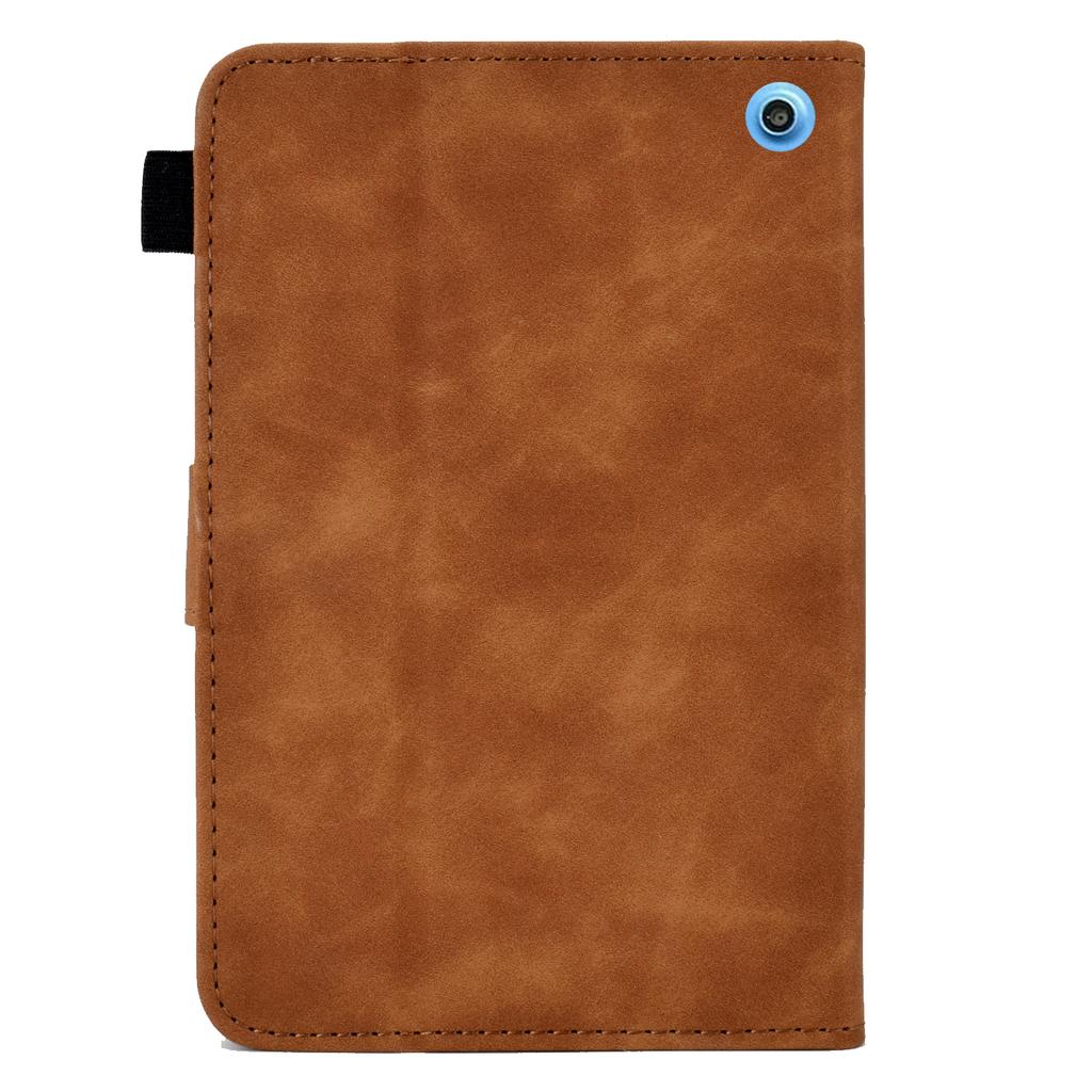 A7 Для Amazon Fire HD 10 (2023) Чехол для планшета Кожаный чехол с тиснением в виде цветов и бабочек со слотами для карт