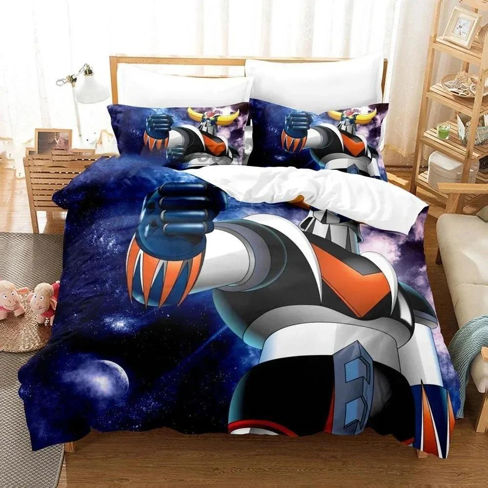 Комплект постельного белья с рисунком Goldorak Grendizer, пододеяльник, постельный комплект, пододеяльник, наволочка, одеяло размера king-size для мальчиков и взрослых