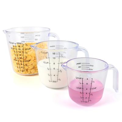 1 шт., инструменты для выпечки, масштабированные, видимые, прозрачные, двойные весы, мл унции PS, пластиковый мерный стаканчик для выпечки, мл/унция