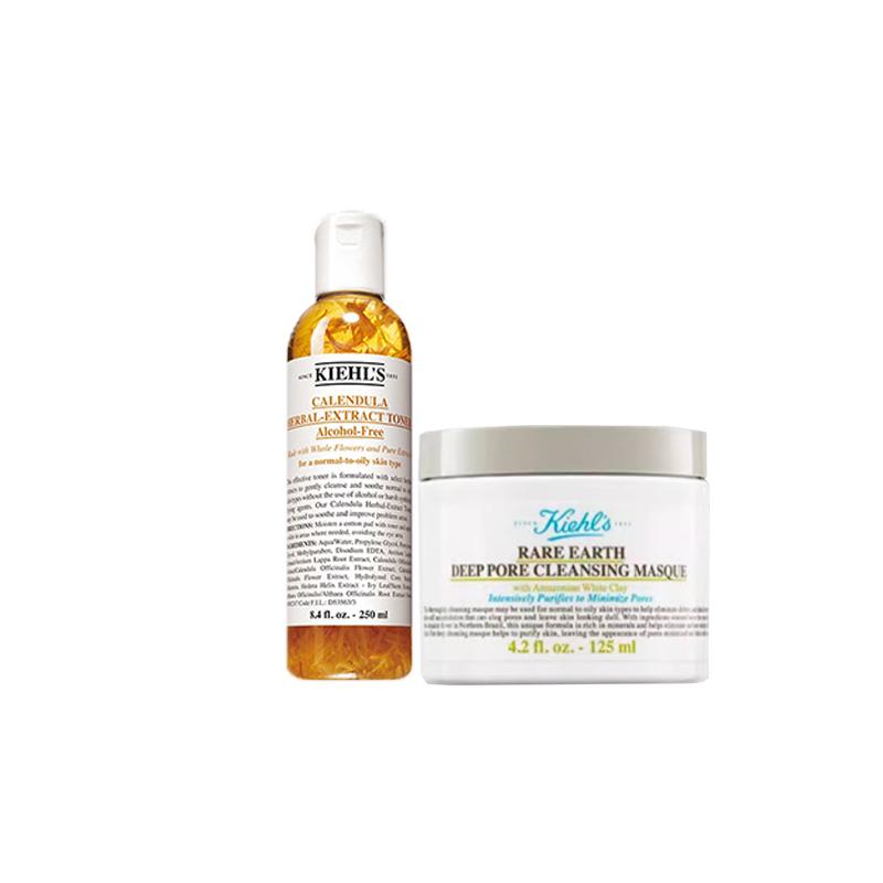 Kiehl's Маска для глубокой очистки пор с экстрактами редкоземельных элементов и Тоник с экстрактом календулы