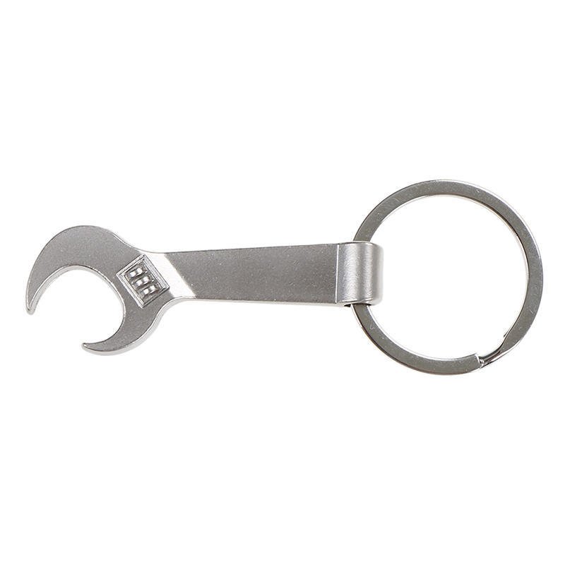 Eco-Friendly Silver Wrench Portable Wrench Bottle Opener Keychain