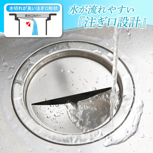 Comolife Stainless Steel Drain Cover, Tsubame-Sanjo Style, Simple Design, Made In Japan