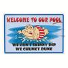 Pool Zone Metal Sign Its  OClock at the Pool Vintage Pool Sign Funny Pool Decor Tiki Bar Wall Art Outdoor Decor