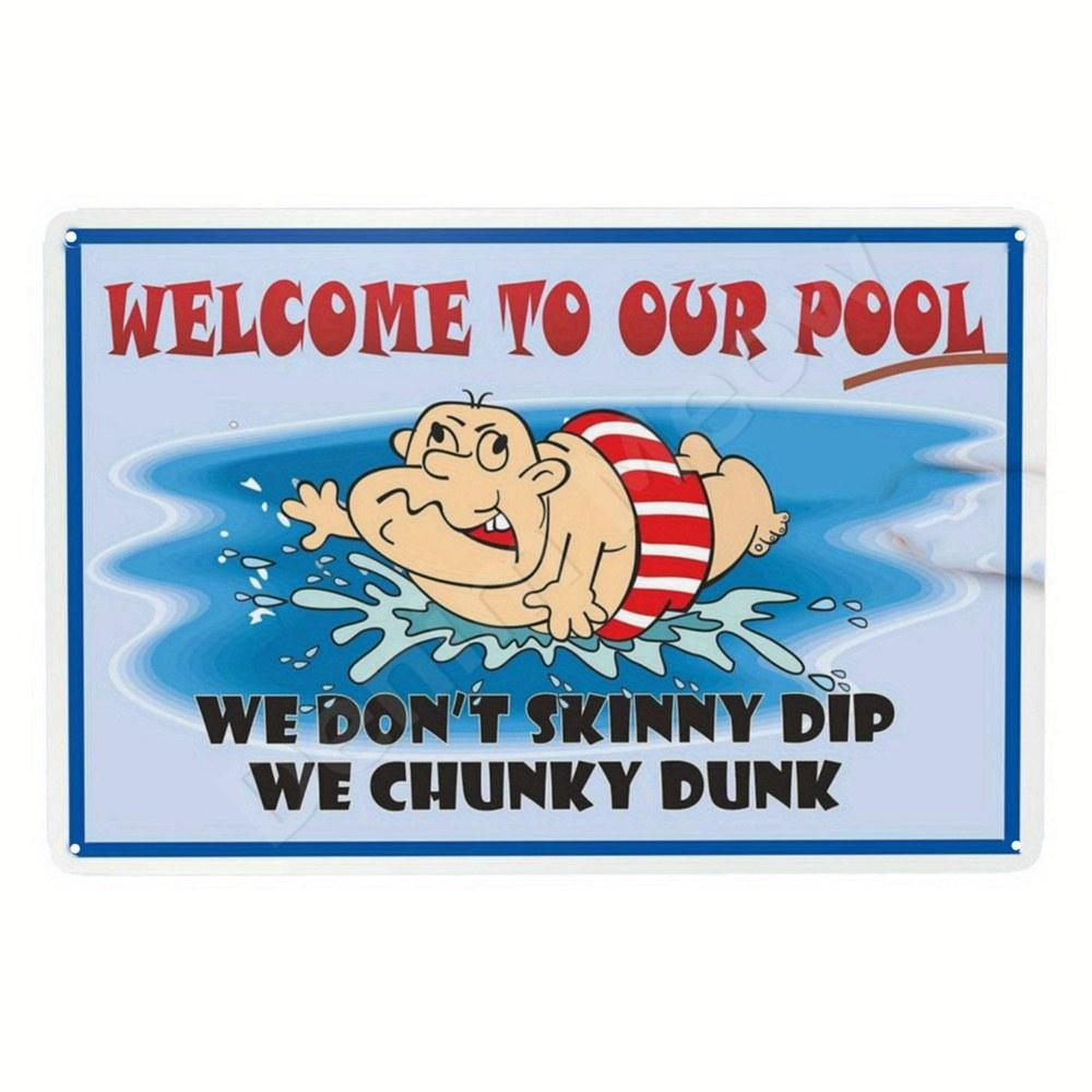 Pool Zone Metal Sign Its OClock at the Pool Vintage Pool Sign Funny Pool Decor Tiki Bar Wall Art Outdoor Decor