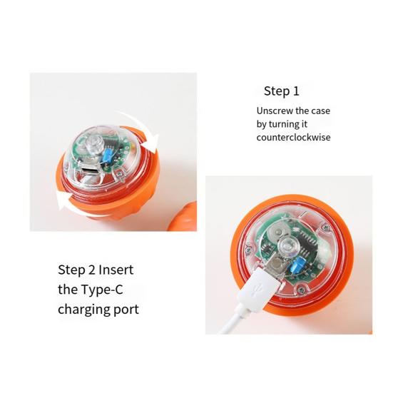 1 шт./2 шт. Интерактивная катящаяся игрушка-мяч для домашних животных, перезаряжаемая через USB, автоматическая движущаяся игрушка-мяч, электрическая игрушка для собак со светодиодной подсветкой для маленьких/средних/больших собак