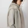 DAMAGE MNEMONIC 100% Wool Beige Muffler