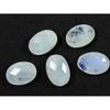 10X14 MM Natural Rainbow Moonstone Briolite Oval Faceted Gemstone 5 Pcs Lot RML-961