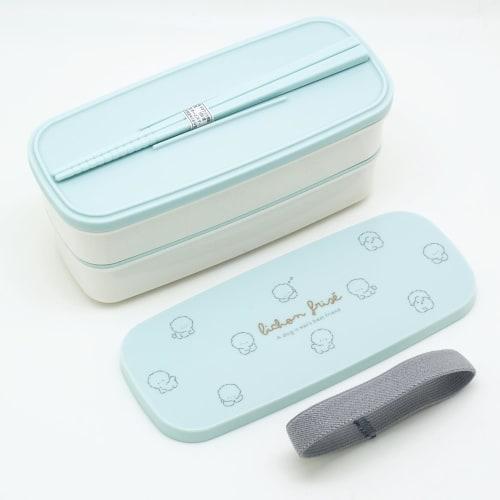 OSK (OSK) Two-Tier Nesting Lunch Box, 640ml, Mofreenu MLN, 16.5cm, Includes Chopsticks, Divider, Lunch Belt, Dishwasher and Microwave Safe, Made in Ja