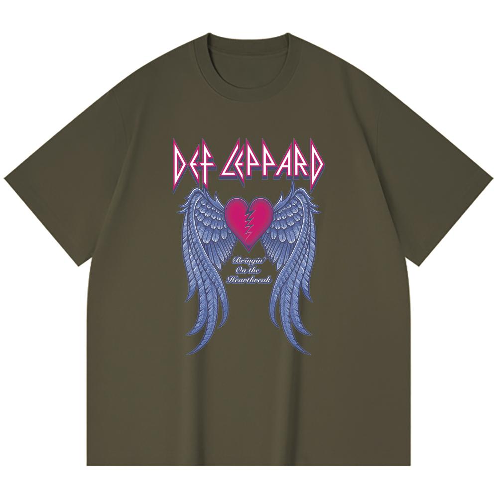 Хлопковая футболка плотностью 230 г/м² 100% Хлопок Heavy Metal Футболка с принтом рок-группы Популярная музыка Унисекс Тяжелая хлопковая футболка
