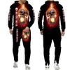 Мужской свитшот с капюшоном в стиле панк с 3d принтом, комплект осенне-зимней мужской спортивной одежды, спортивный костюм больших размеров, мужская одежда, костюм