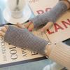 2020 Короткие перчатки без пальцев женские варежки зимние теплые вязаные рукава тонкие повседневные мягкие женские готические перчатки в стиле панк-готика