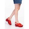 Женские красные босоножки на каблуке из натуральной замши, удобные повседневные качественные легкие сандалии в стиле