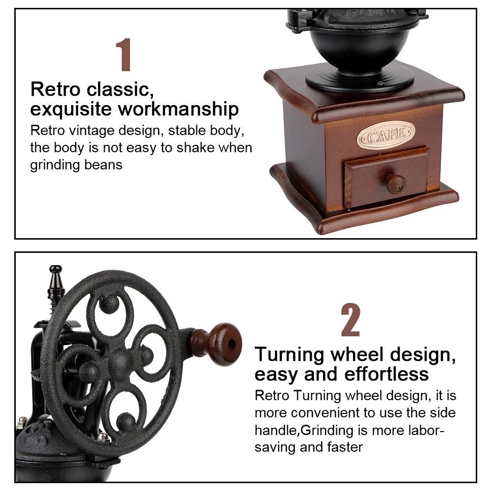 Manual Coffee Bean Grinder Vintage Ferris Wheel Home/Portable Grinder Manual Coffee Machine Vintage Style Decorations Handmade.