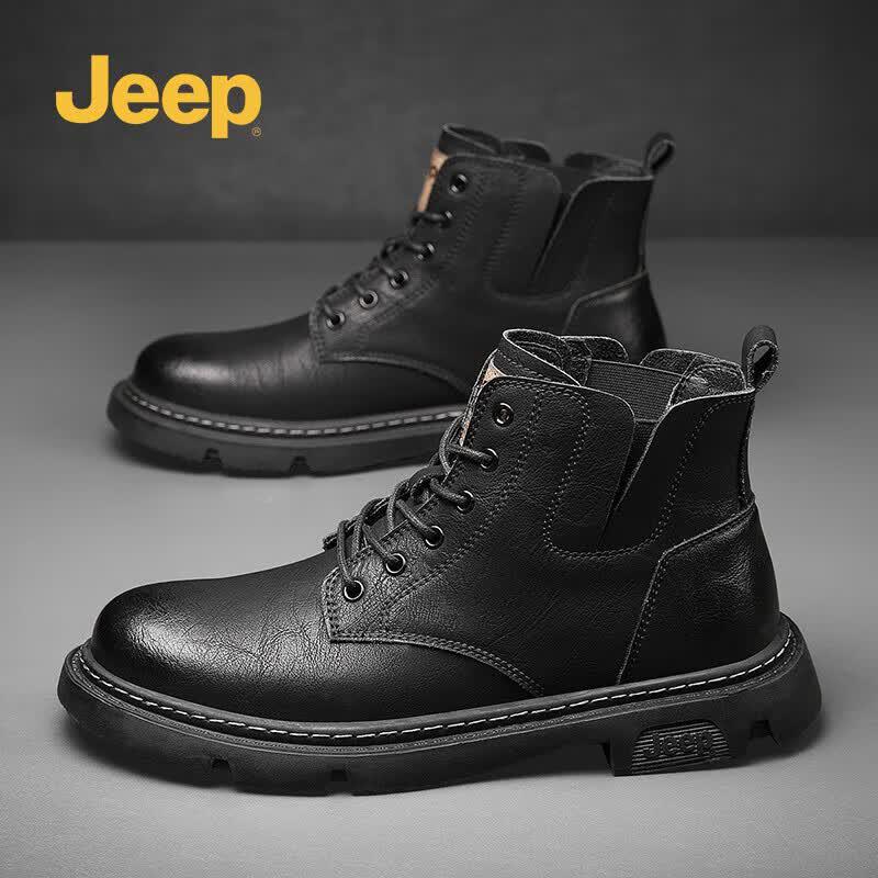 Jeep Мужские дышащие рабочие ботинки в стиле Мартин
