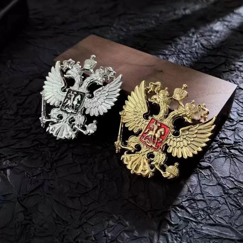 Коллекционная металлическая брошь Россия Двуглавый орел Национальный герб Памятный значок-булавка для лацкана пальто Патриотический сувенир Подарок