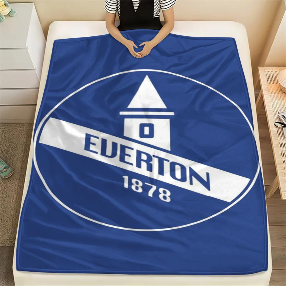 1pc Everton FC Print Flannel Blanket, High quality Comfortable for All Seasons, Home Decor, Warmth and Comfort, Perfect for Christmas Gifts40