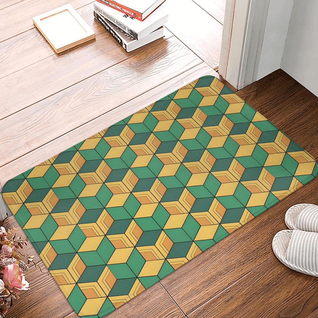 Demon Slayer Floor Door Bathroom Kitchen Mats Anti-Slip Indoor Doormat Garage Entrance Rug Carpet Footpad