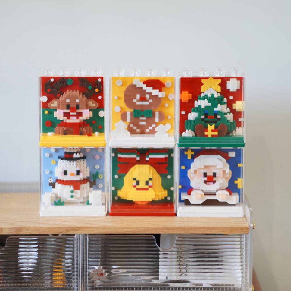 Christmas Gift Box, Cartoon Dolls, Small ParticleBuilding Block Toys