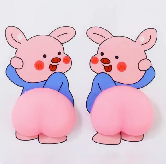 Cartoon 3D Stereo Butt Stickers Multifunctional Silicone Car Anti-Collision Pads Auto Bumper Protector Decals
